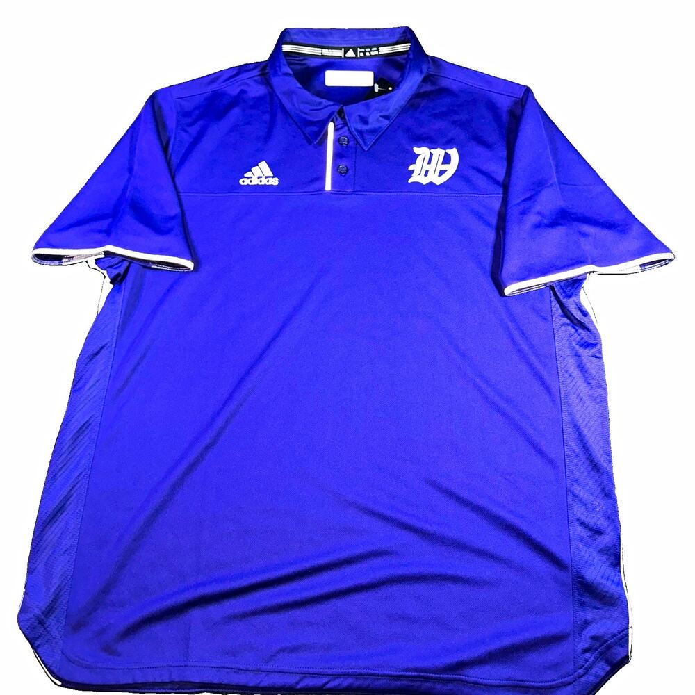 Adidas Climacool Men XL Polo Shirt Purple White Kentucky Wesleyan College NWT